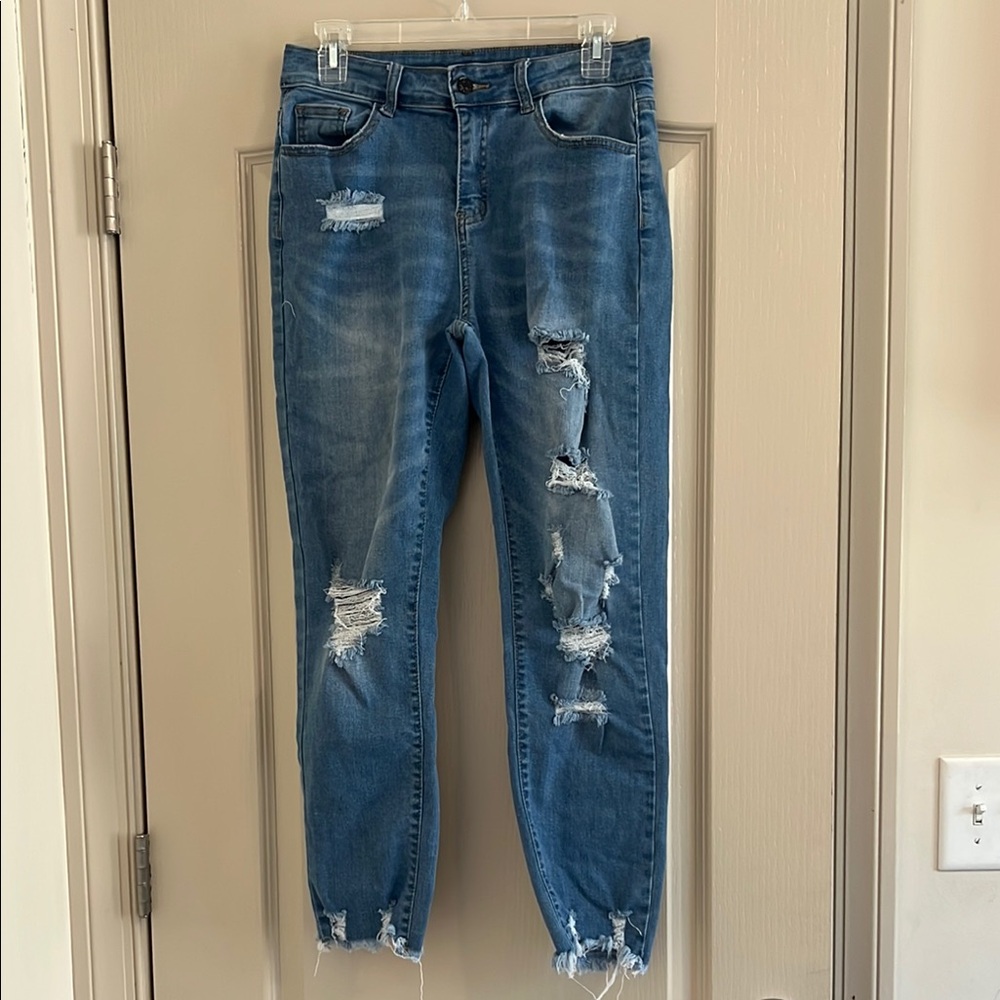 Distressed Blue Women's Jeans